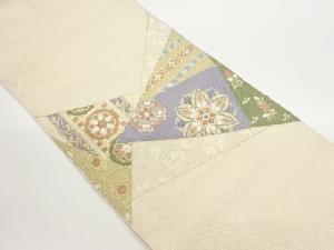 華文に花唐草模様織出し名古屋帯